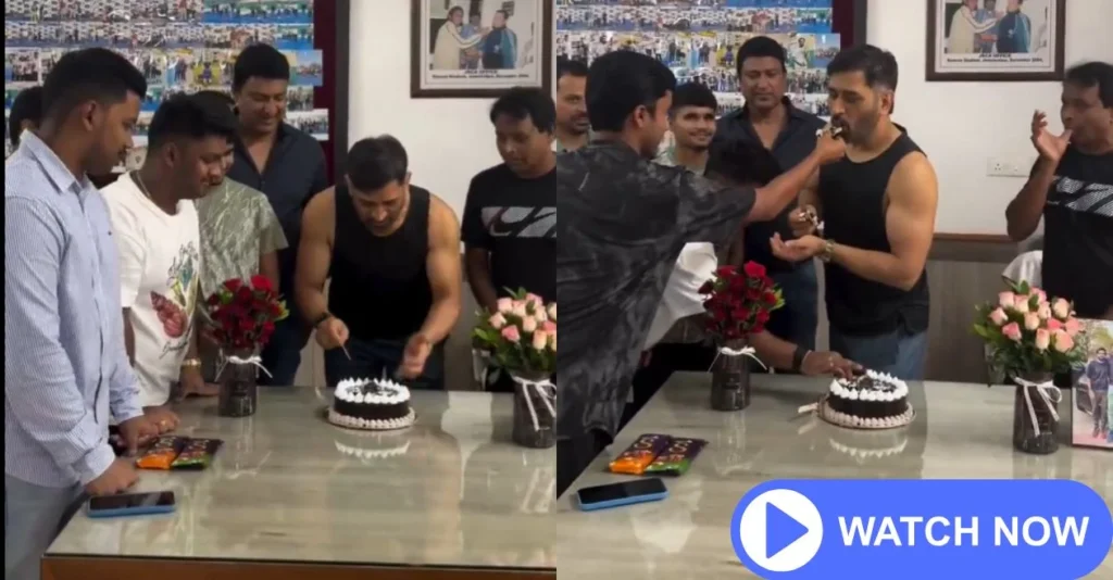 WATCH: India cricket icon MS Dhoni’s birthday celebration with friends melts hearts online MS Dhoni Celebrates Birthday With Close Friends .webp