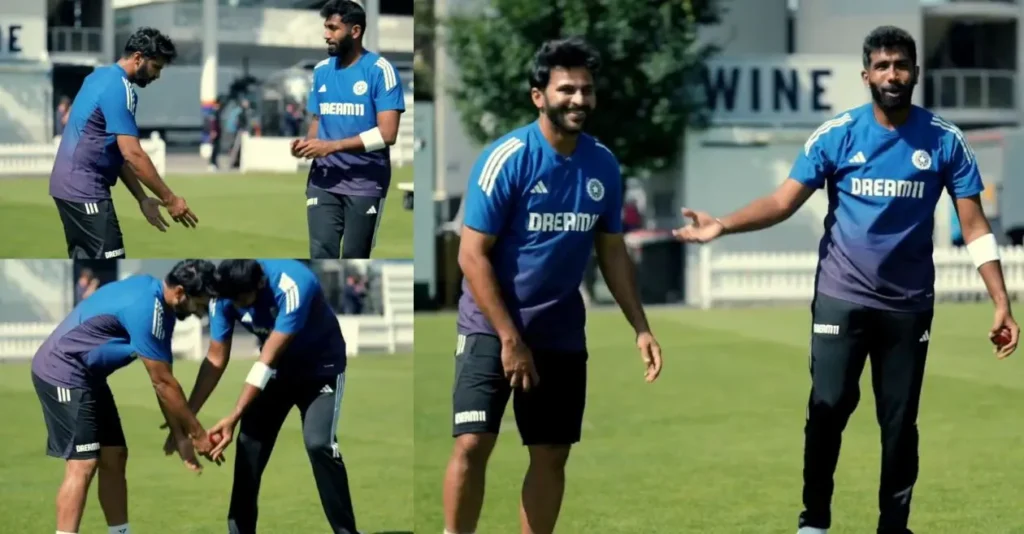 Shardul Thakur Jokingly Touches Jasprit Bumrahs Feet Embarasing The Ace Pacer Ahead Of The ENG Vs IND Test At Lords.webp