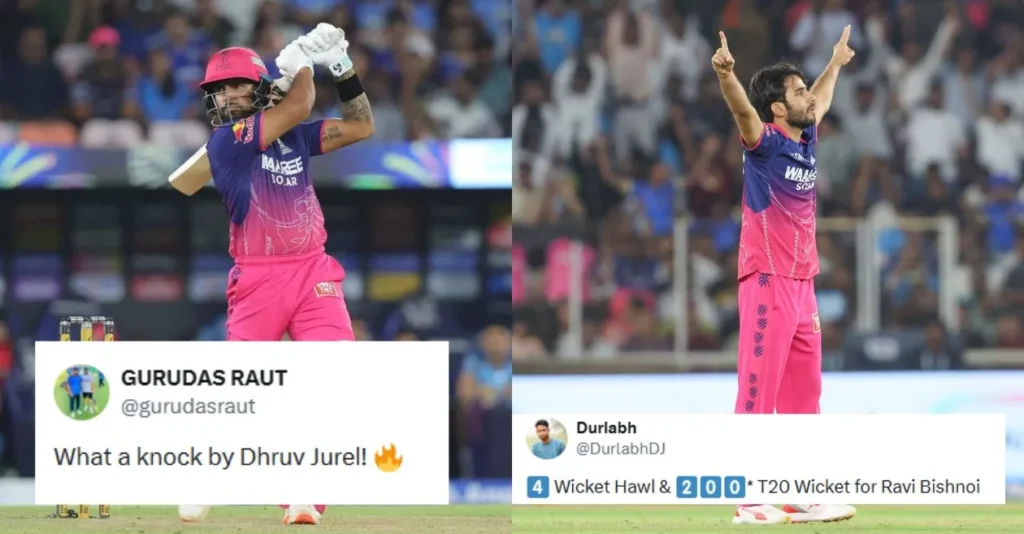 Fans Go Gaga As Dhruv Jurels Explosive Innings And Ravi Bishnois 4 Wicket Haul Humble Gujarat Titans In IPL 2026 Thriller.webp