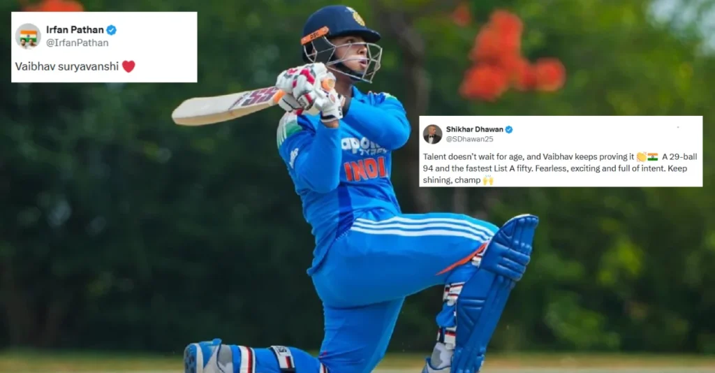Fans Erupt As Vaibhav Suryavanshi Smashes Fastest List A Fifty To Power India A To Tri Series Title.webp