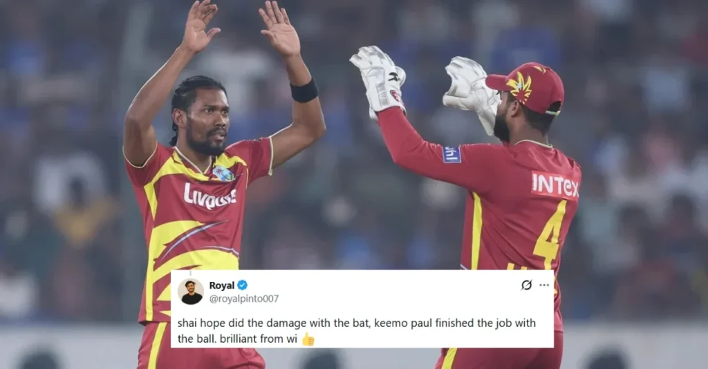 Fans React As Shai Hope And Keemo Paul Star In West Indies Win Over India To Level T20I Series 2 2.webp