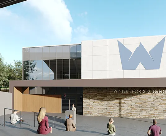 Winter Sports School receives capital campaign support from U.S. Ski & Snowboard Winter Sports School Amphitheater Render