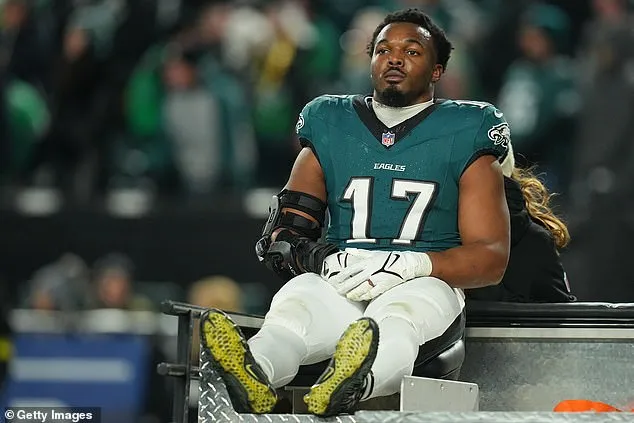 Eagles’ Nakobe Dean ‘set for MRI’ amid fears he suffered season-ending injury in NFL 94037987 14255667 Image A 13 1736776823285